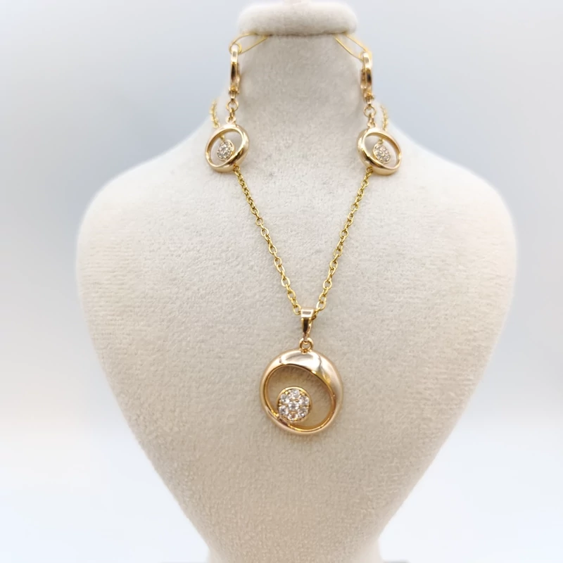 نیم ست ژوپینگ طرح منظومه و کاملاً مشابه طلا (پس کرایه)