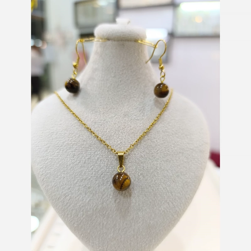 نیم ست چشم ببر اصل معدنی انتخاب خاص برای خانمهای شیک پوش