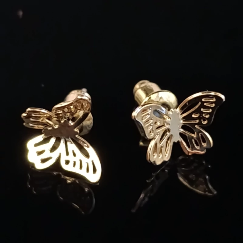 گوشواره پروانه طرح طلا