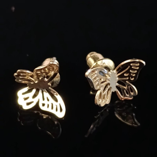 گوشواره پروانه طرح طلا