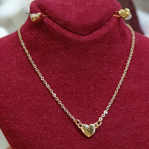 نیم ست قلبی مینیمال طرح طلا(پس کرایه)