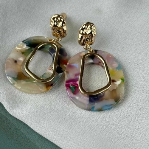 گوشواره فشن رنگین کمانی (پس کرایه)