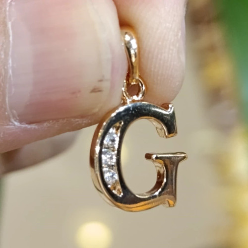 گردنبند حروف انگلیسی جواهری حرف G ژوپینگ (پس کرایه)