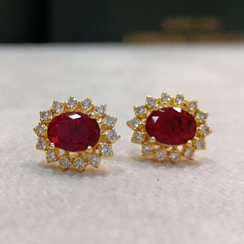 گوشواره جواهری طرح طلا
