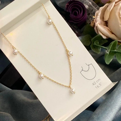 گردنبند نقره با آبکاری طلای 18 عیار