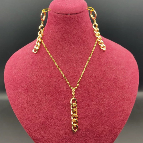 نیم ست کارتیه مینیمال شامل گردنبند و گوشواره کارتیه (پس کرایه)